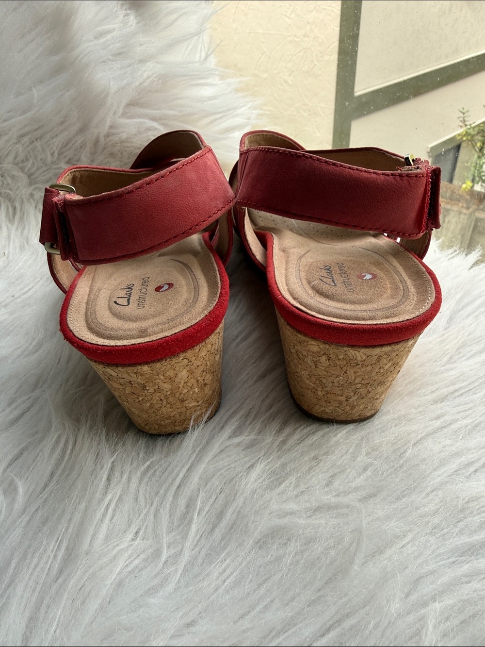 Clarks Un Capri Step Platform Crisscross Wedge Sandal 8 1/2 - Picture 6 of 9